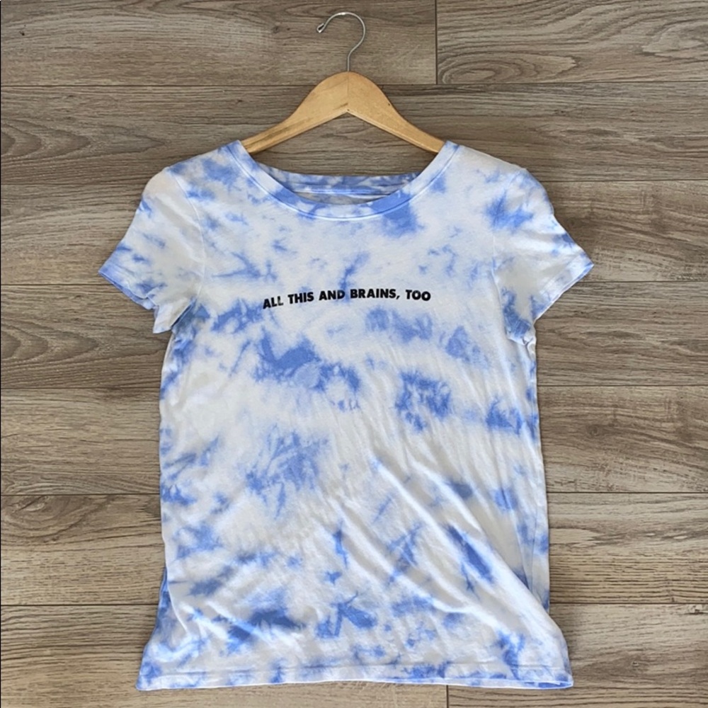 blue tie dye tee